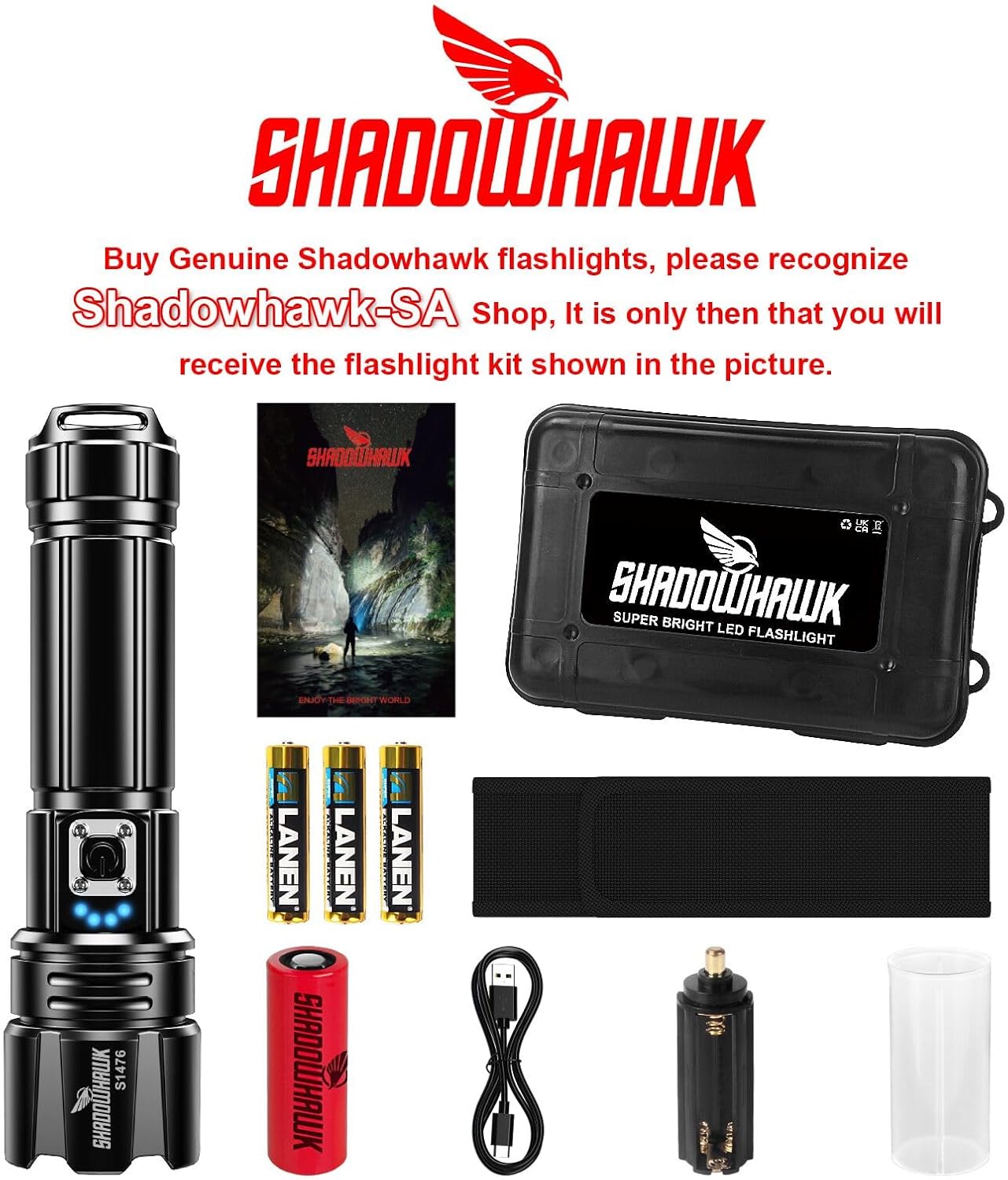 Shadowhawk Flashlight Led