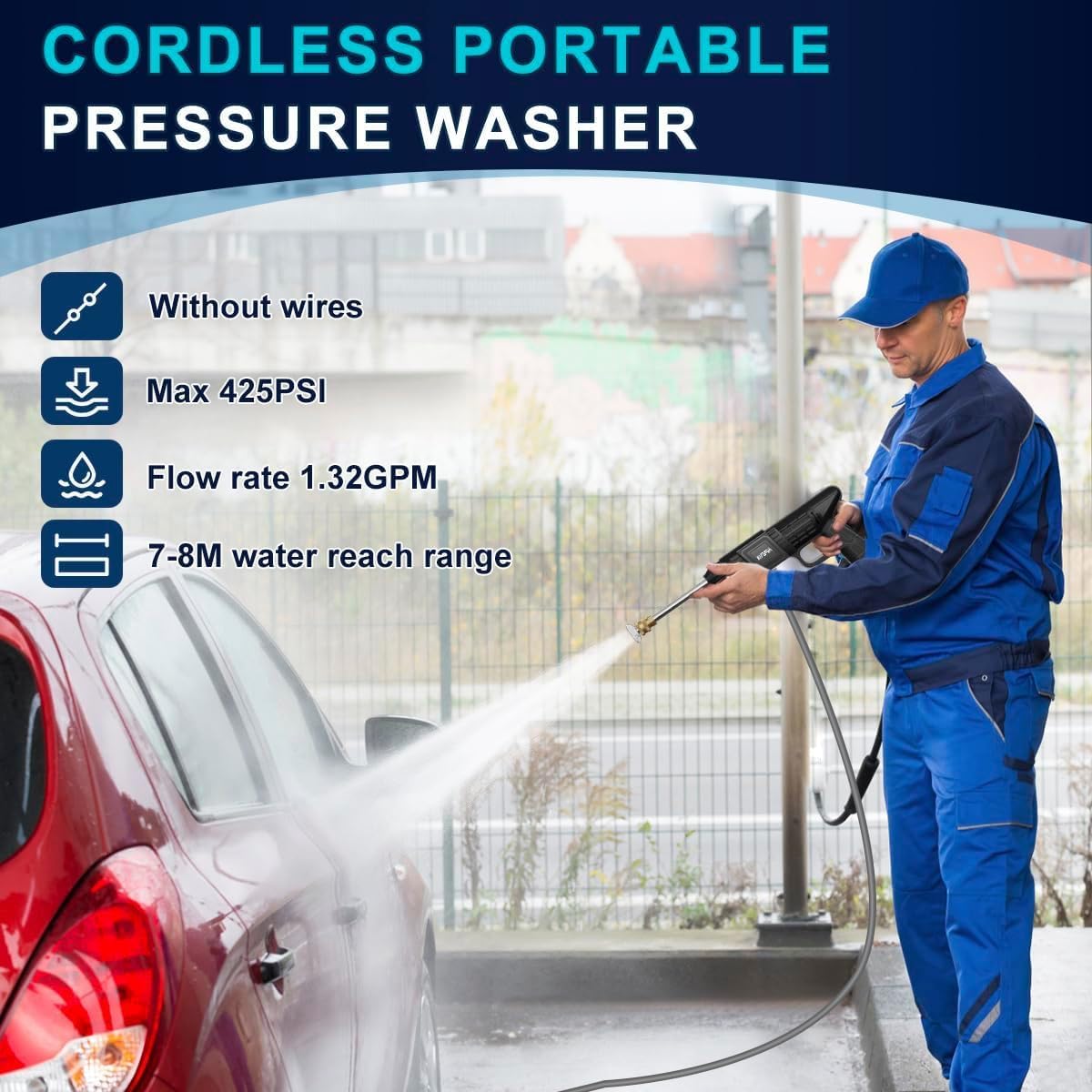 Cordless Pressure Washer Gun
