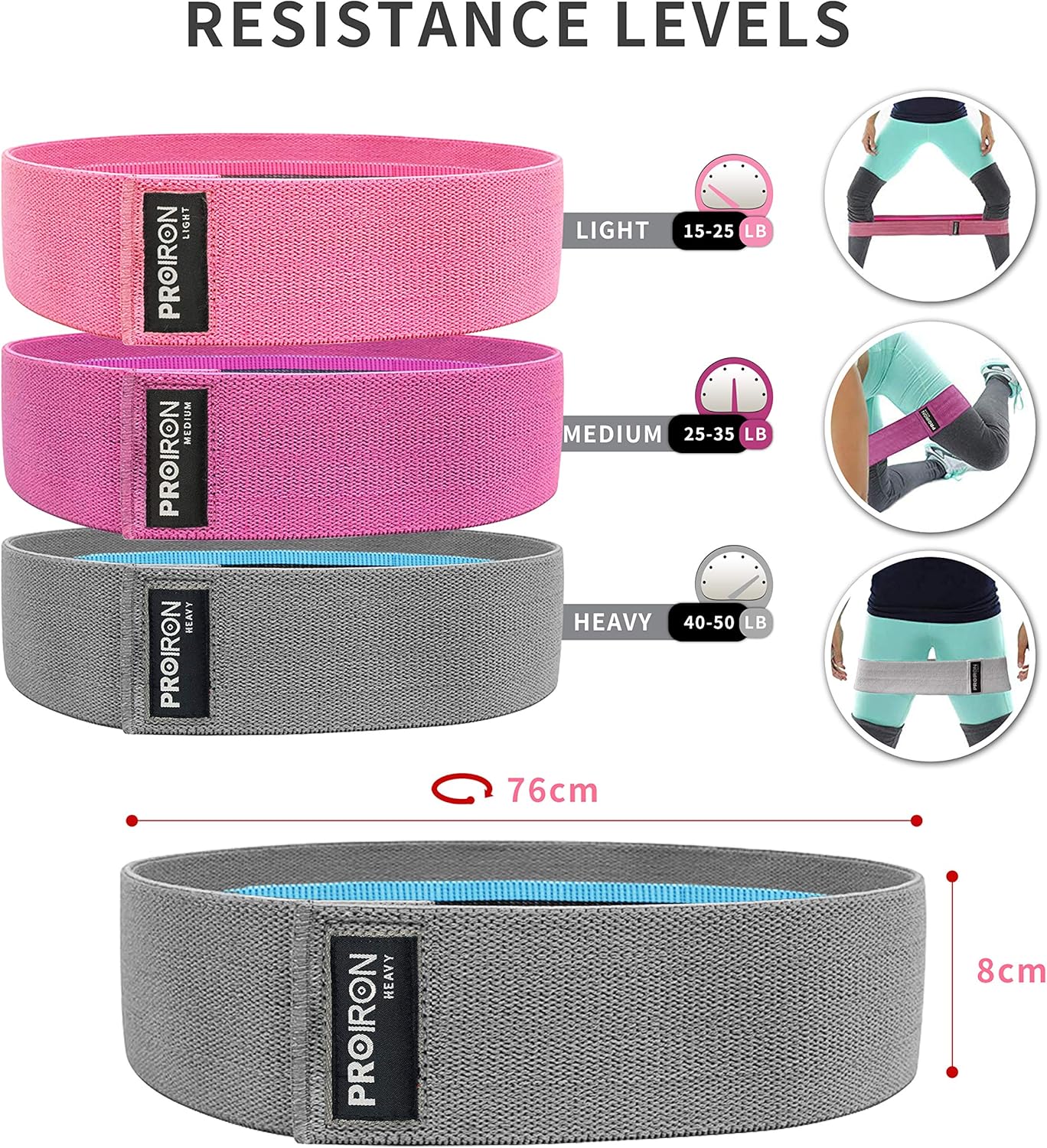 PROIRON Resistance Bands for Legs
